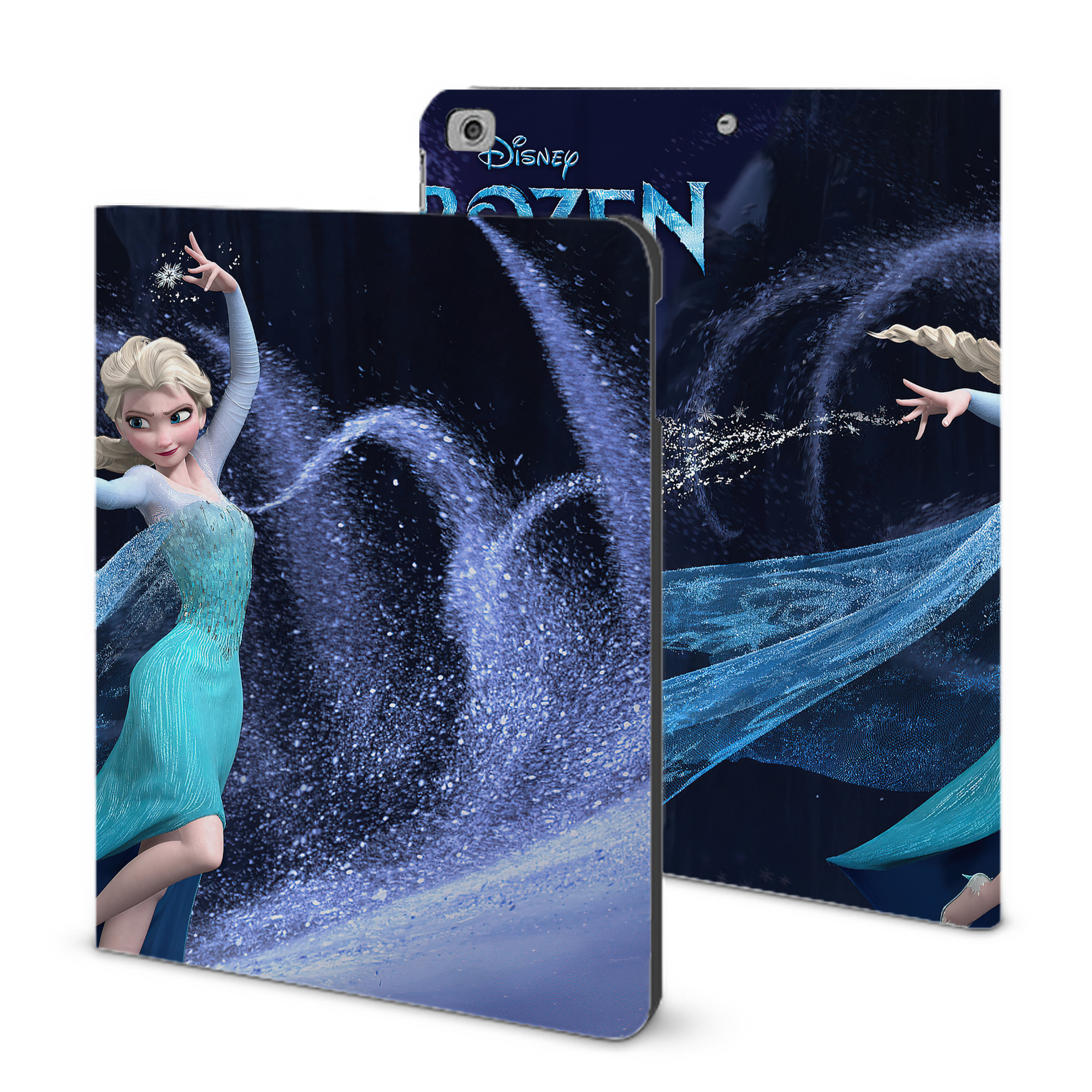 （画像用） アナと雪の女王 アンナ エルサ Frozen Anna Elsa IPad ケース ブック型 PUレザー TPU 耐衝撃 軽量 薄型 ペン収納なし 全面保護 IPad 各モデル対応